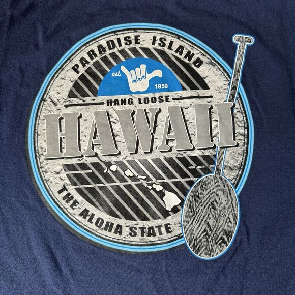 Hanes Comfort Soft Heavy Weight Long Sleeve Tee Large Hawaii Theme - Picture 9 of 10